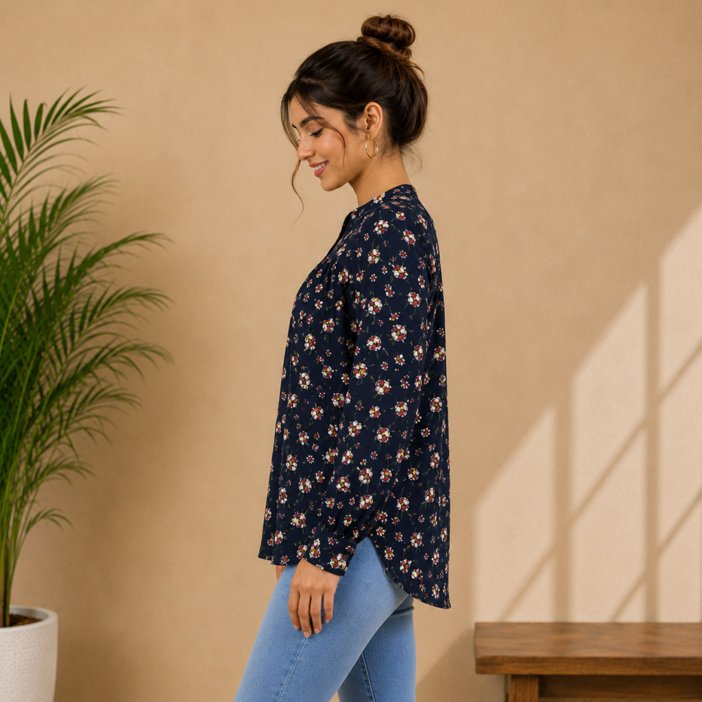 Midnight Floral Grace Top