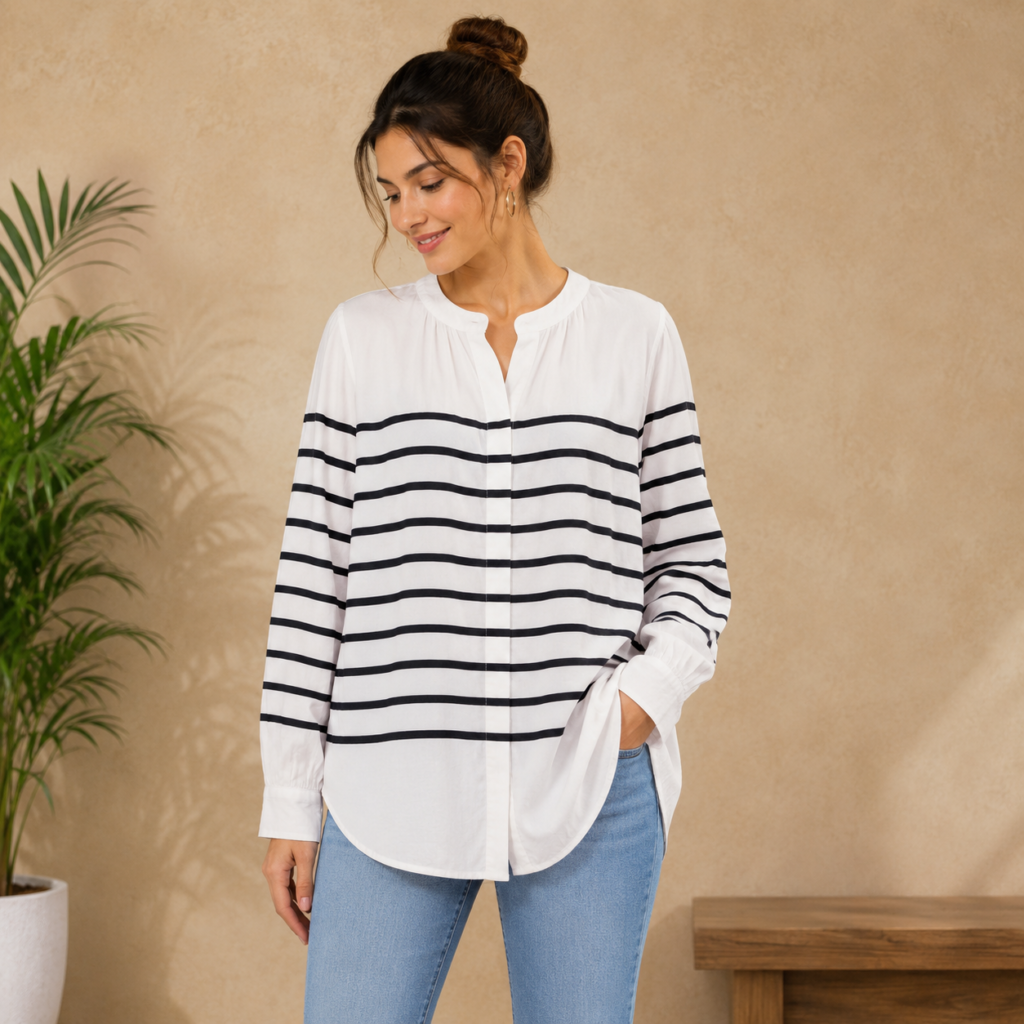 Navy Stripe Elegance Shirt