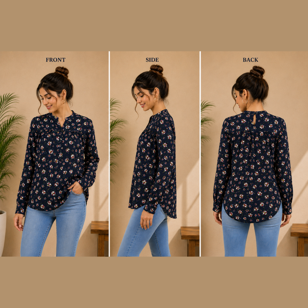 Midnight Floral Grace Top